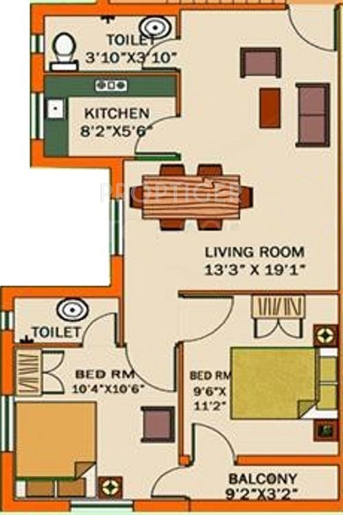Deeshari Estate (2BHK+2T (925 sq ft) 925 sq ft) Deeshari Estate (2BHK+2T (925 sq ft) 925 sq ft)