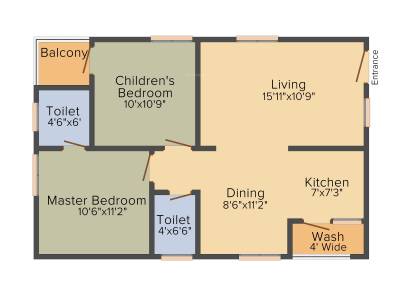 Indigo Arcade (2BHK+2T (934 sq ft) 934 sq ft)