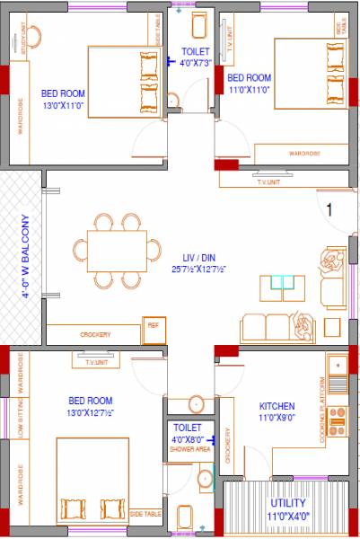 Nava Silver Oaks Emerald (3BHK+2T (1,475 sq ft) 1475 sq ft)