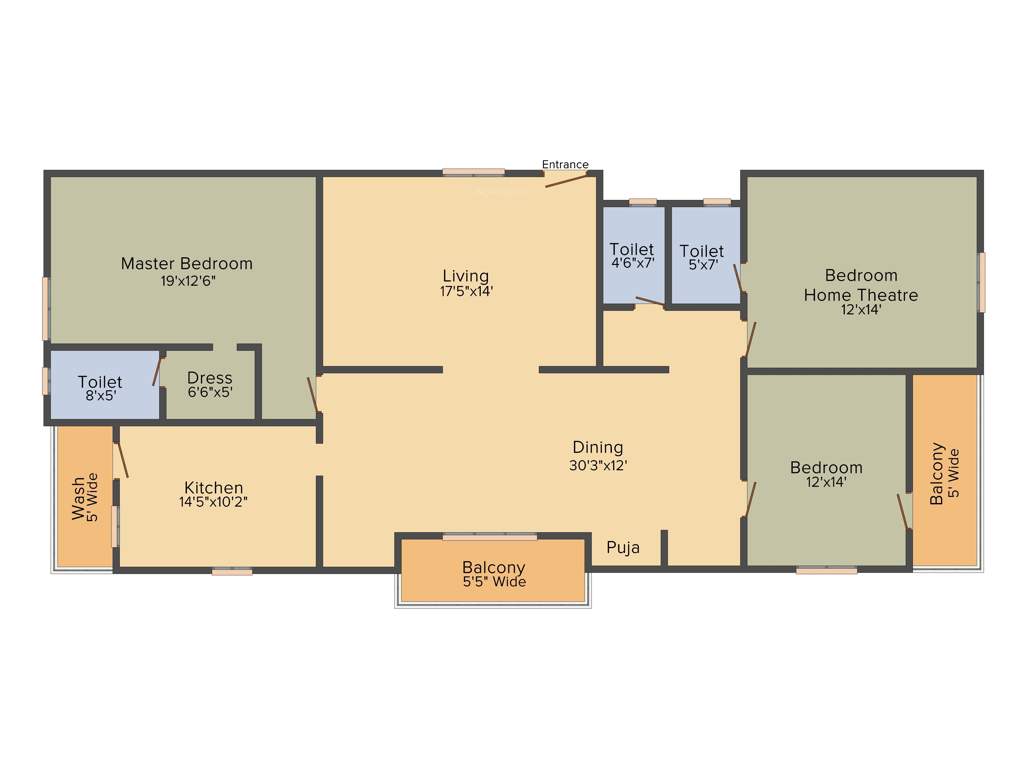 Sai Shraddha Sai Prestige (3BHK+3T (2,510 sq ft) + Pooja Room 2510 sq ft)