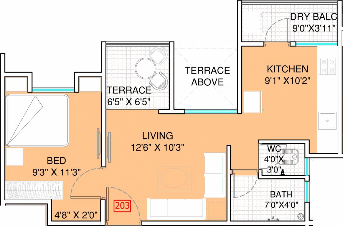 Swaraa 133 Orange Tree (1BHK+1T (581 sq ft) 581 sq ft) Swaraa 133 Orange Tree (1BHK+1T (581 sq ft) 581 sq ft)