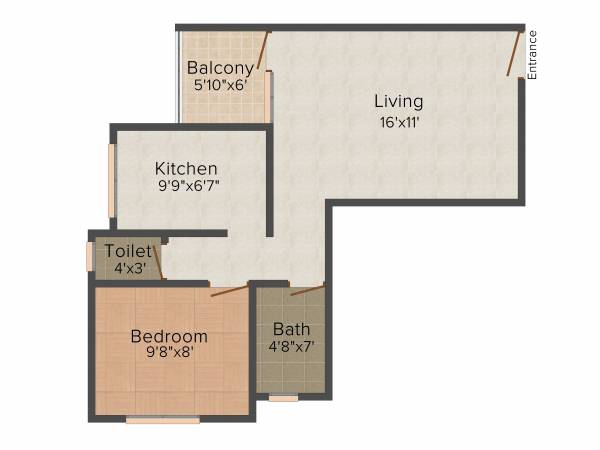 Prime Elegance (1BHK+1T (575 sq ft) 575 sq ft)