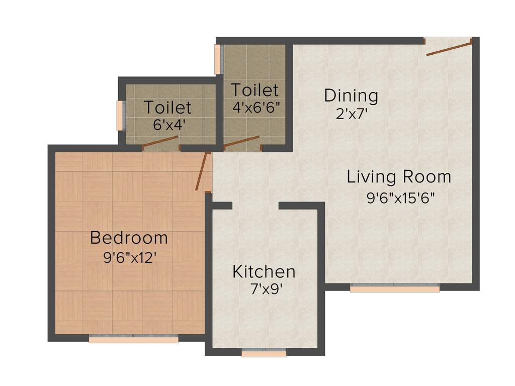 Kamya Kalash (1BHK+1T (715 sq ft) 715 sq ft)