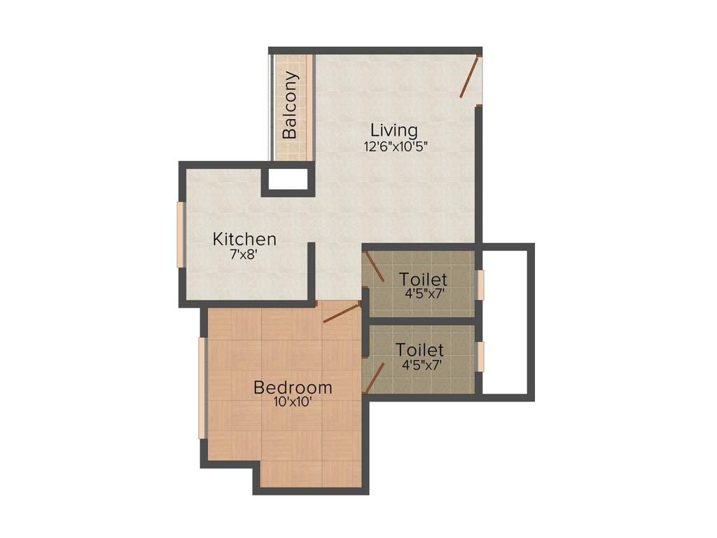 Kalindi Sai Yamuna (1BHK+1T (650 sq ft) 650 sq ft)