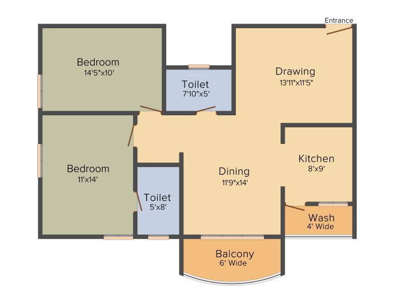 Trishala Saffron Sanathan (2BHK+2T (1,226 sq ft) 1226 sq ft)