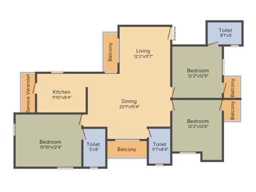 Swathi Shanthi (3BHK+3T (1,810 sq ft) 1810 sq ft)