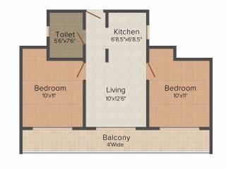 Imperia Elvedor (2BHK+1T (900 sq ft) 900 sq ft)