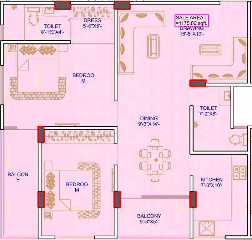 Sanrachna Swroop Enclave (2BHK+2T (1,175 sq ft) 1175 sq ft) Sanrachna Swroop Enclave (2BHK+2T (1,175 sq ft) 1175 sq ft)