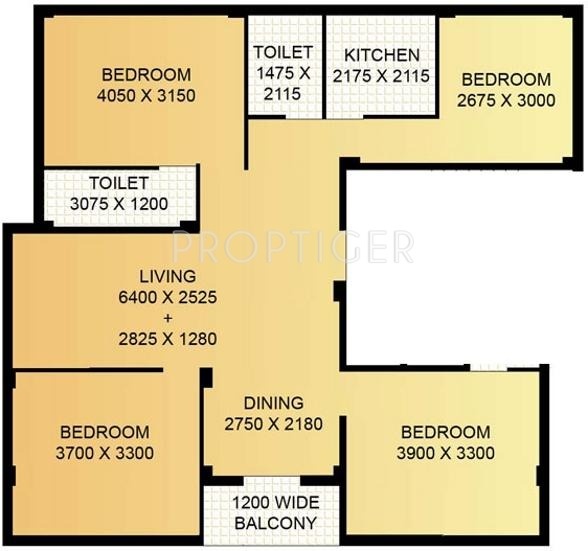 Mayfair Pearl Floor Plan (4BHK+4T)