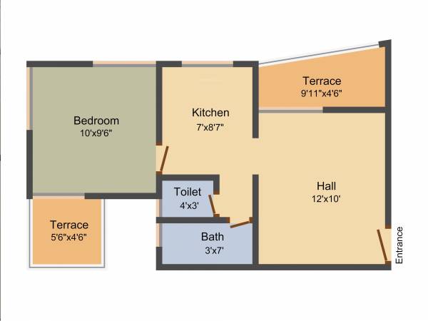 Darsh Heights (1BHK+1T (520 sq ft) 520 sq ft)