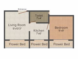 Landmaark Pearl (1BHK+1T (500 sq ft) 500 sq ft)