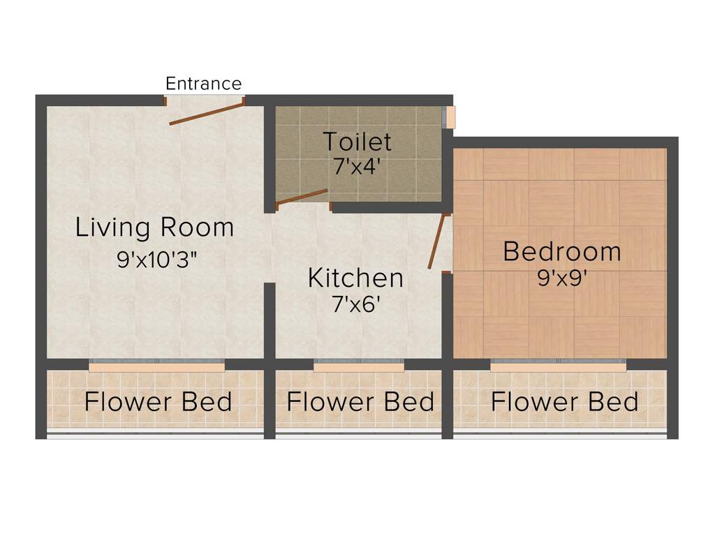 Landmaark Pearl (1BHK+1T (500 sq ft) 500 sq ft)