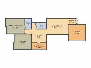 Hazel Hazel One (2BHK+2T (1,052 sq ft) 1052 sq ft)