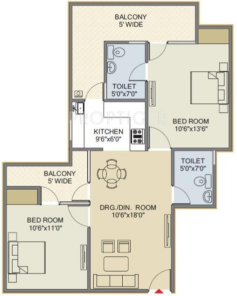 Maia Marvel (2BHK+2T (1,060 sq ft) 1060 sq ft) Maia Marvel (2BHK+2T (1,060 sq ft) 1060 sq ft)