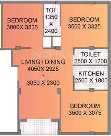 Mayfair Ruby Floor Plan (3BHK+3T)
