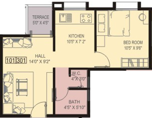 Vini Aryaa Dream Town (1BHK+1T (475 sq ft) 475 sq ft) Vini Aryaa Dream Town (1BHK+1T (475 sq ft) 475 sq ft)
