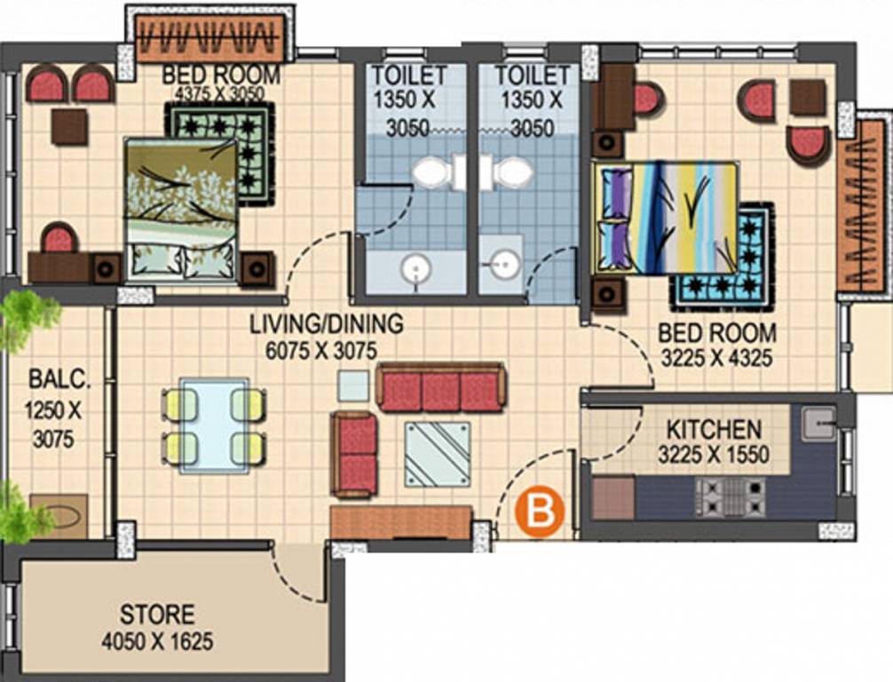 KIC Jogesh Villa (2BHK+2T (1,201 sq ft) 1201 sq ft) KIC Jogesh Villa (2BHK+2T (1,201 sq ft) 1201 sq ft)