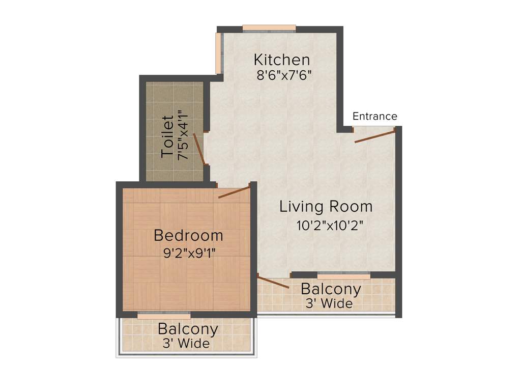 Arture Olava (1BHK+1T (545 sq ft) 545 sq ft)