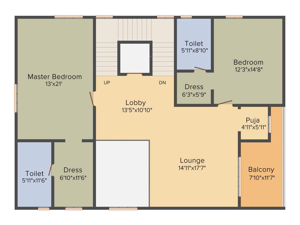Muppa Indraprastha (4BHK+5T (4,095 sq ft) + Servant Room 4095 sq ft)