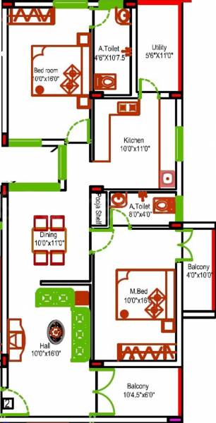 Aalayam Imperial Apartment (2BHK+2T (950 sq ft) 950 sq ft) Aalayam Imperial Apartment (2BHK+2T (950 sq ft) 950 sq ft)