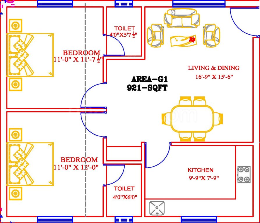 SS Smaya (2BHK+2T (921 sq ft) 921 sq ft)