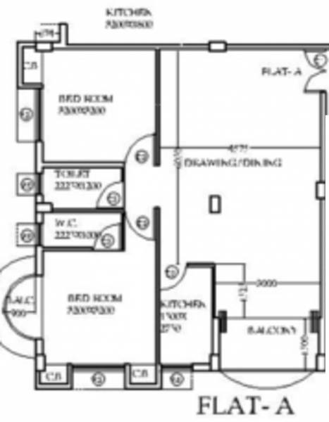Module Developers Anandamoy Apartment (2BHK+2T (1,110 sq ft) 1110 sq ft)