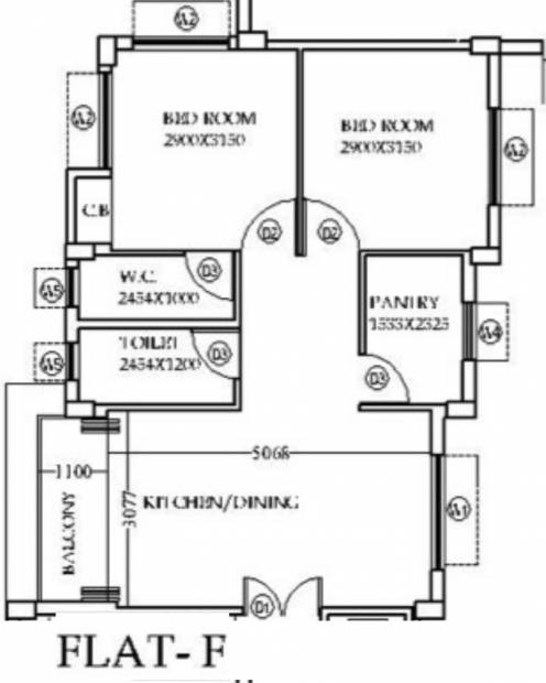 Module Developers Anandamoy Apartment (2BHK+2T (890 sq ft) 890 sq ft)