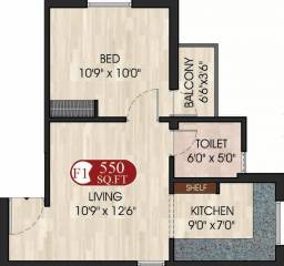 DAC Delight (1BHK+1T (550 sq ft) 550 sq ft) DAC Delight (1BHK+1T (550 sq ft) 550 sq ft)