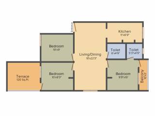 DAC Delight (3BHK+2T (975 sq ft) 975 sq ft) DAC Delight (3BHK+2T (975 sq ft) 975 sq ft)