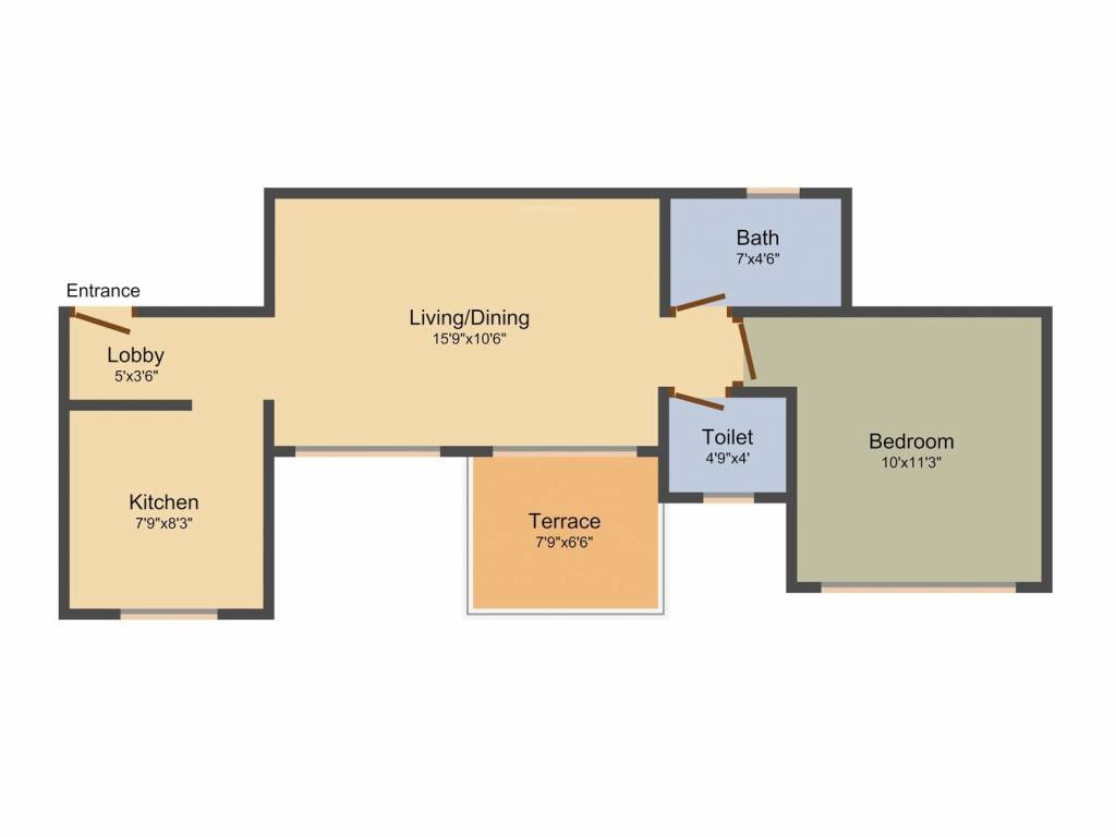 Prakash Royal Meadows (1BHK+1T (646 sq ft) 646 sq ft)