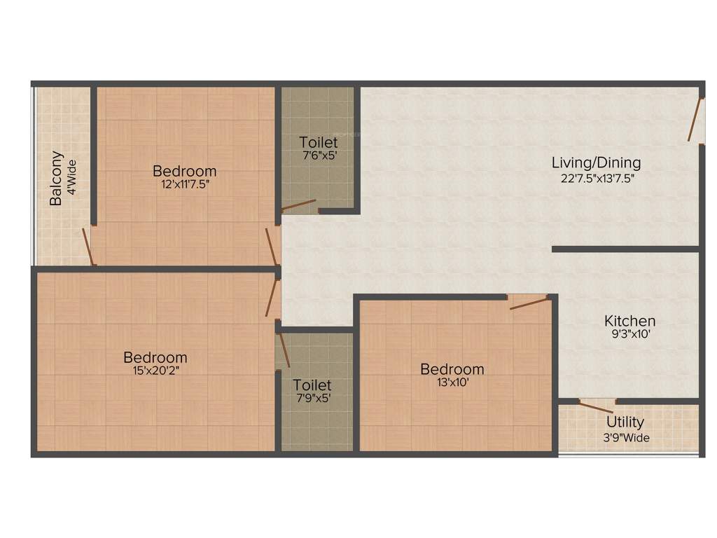 Armsburg Koundinya (3BHK+2T (1,450 sq ft) 1450 sq ft)