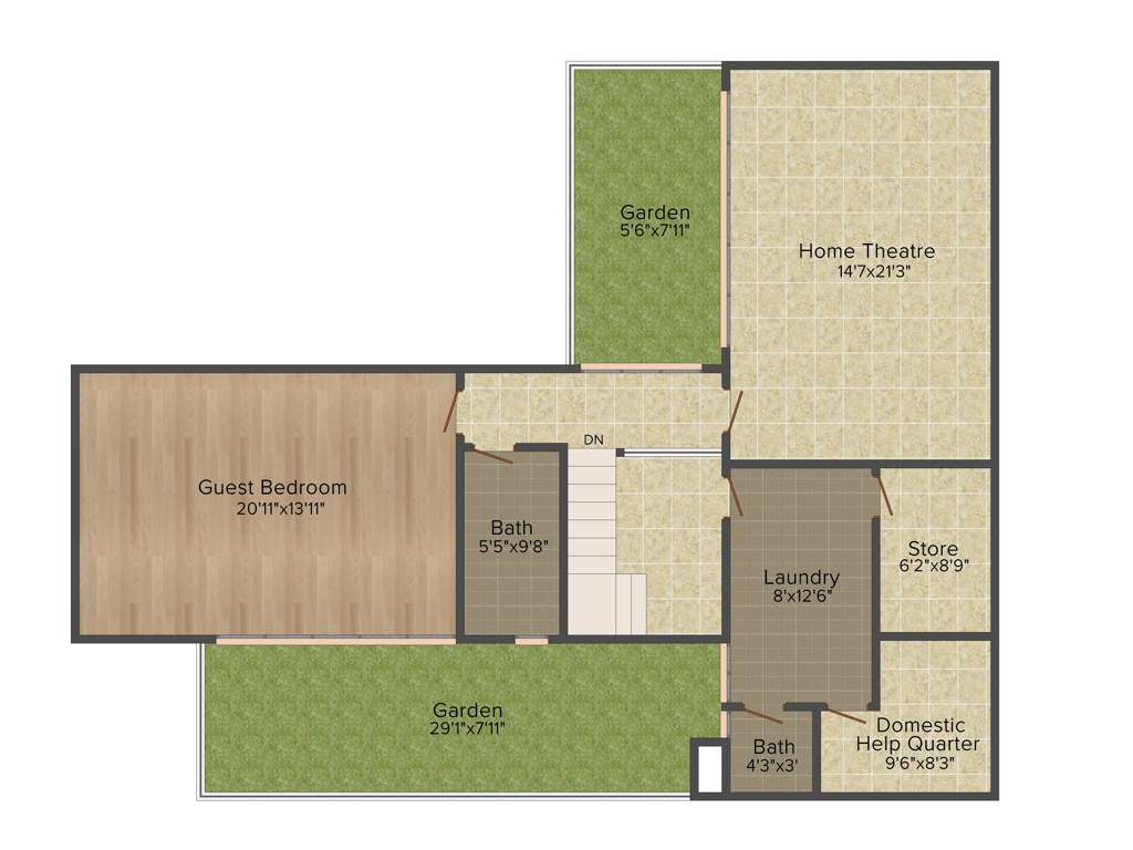 Total Environment The Meadow Dance (3BHK+4T (4,193 sq ft) + Study Room 4193 sq ft)