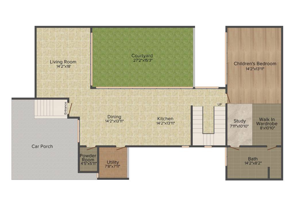 Total Environment The Meadow Dance (3BHK+4T (4,193 sq ft) + Study Room 4193 sq ft)