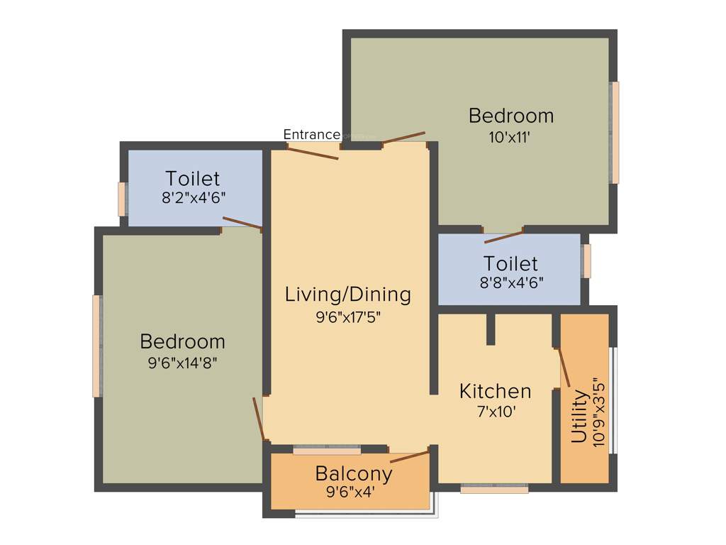 LML Raga (2BHK+2T (935 sq ft) 935 sq ft)