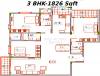 Hiren Archstone (3BHK+3T (1,826 sq ft) 1826 sq ft)