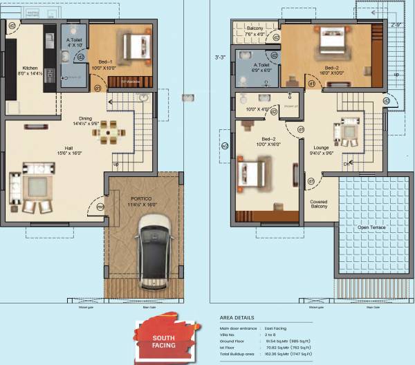 Sree Daksha Sphurana (3BHK+3T (1,747 sq ft) 1747 sq ft)