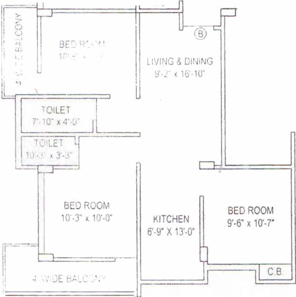 Sidharth Home (3BHK+2T (1,073 sq ft) 1073 sq ft)