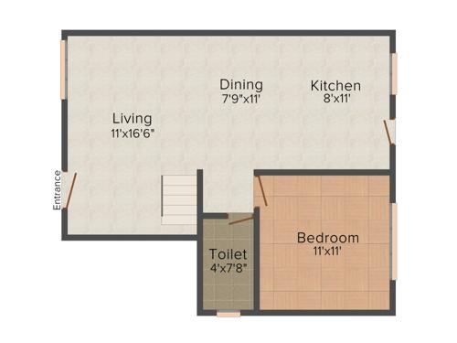 Galaxy Radhe Galaxy (1BHK+1T (630 sq ft) 630 sq ft)