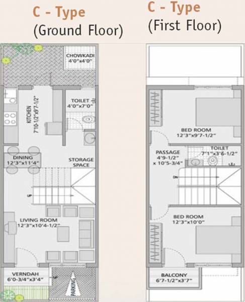 Galaxy Coral (2BHK+2T (1,000 sq ft) 1000 sq ft)