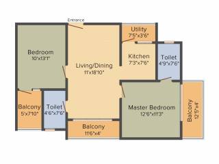 Ambiant Ambiant Asset Homes (2BHK+2T (1,125 sq ft) 1125 sq ft) Ambiant Ambiant Asset Homes (2BHK+2T (1,125 sq ft) 1125 sq ft)