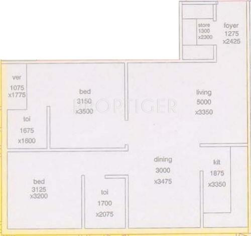 Ideal Ideal Apartments (2BHK+2T (1,215 sq ft) 1215 sq ft)