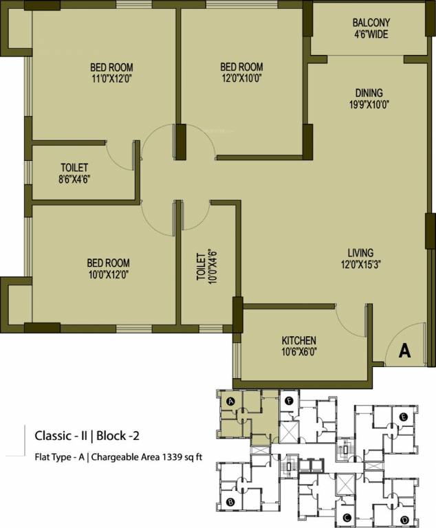 Unimark Unimark Springfield (3BHK+2T (1,339 sq ft) 1339 sq ft) Unimark Unimark Springfield (3BHK+2T (1,339 sq ft) 1339 sq ft)