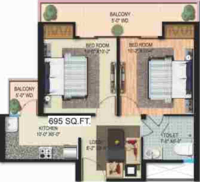 Migsun Mannat (2BHK+1T (695 sq ft) 695 sq ft) Migsun Mannat (2BHK+1T (695 sq ft) 695 sq ft)