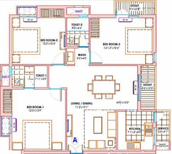 Arham Sarva (3BHK+2T (1,363 sq ft) 1363 sq ft)