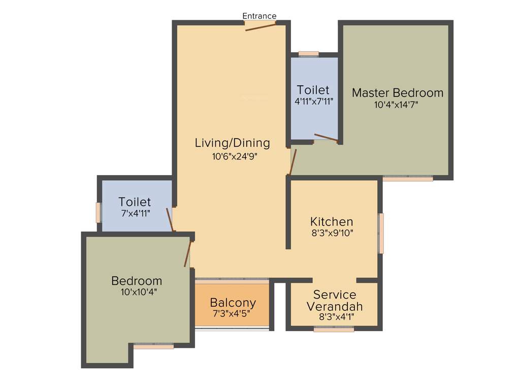 NCC Temple Trees (2BHK+2T (1,099 sq ft) 1099 sq ft)