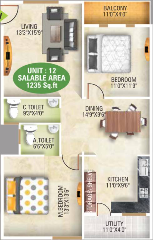 5 Elements Aditya Harmony (2BHK+2T (1,235 sq ft) 1235 sq ft) 5 Elements Aditya Harmony (2BHK+2T (1,235 sq ft) 1235 sq ft)