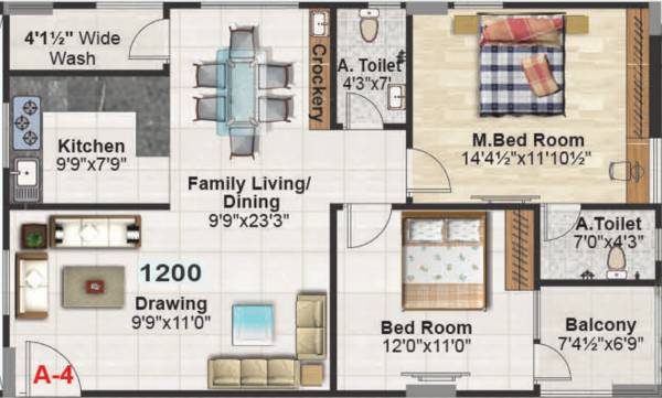 SS TBG Pearl (2BHK+2T (1,200 sq ft) 1200 sq ft) SS TBG Pearl (2BHK+2T (1,200 sq ft) 1200 sq ft)