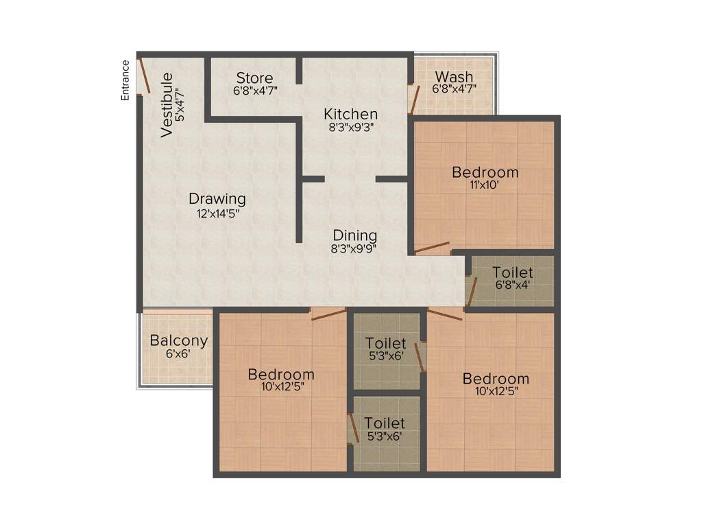 Siddharth Icon (3BHK+3T (1,602 sq ft) 1602 sq ft)