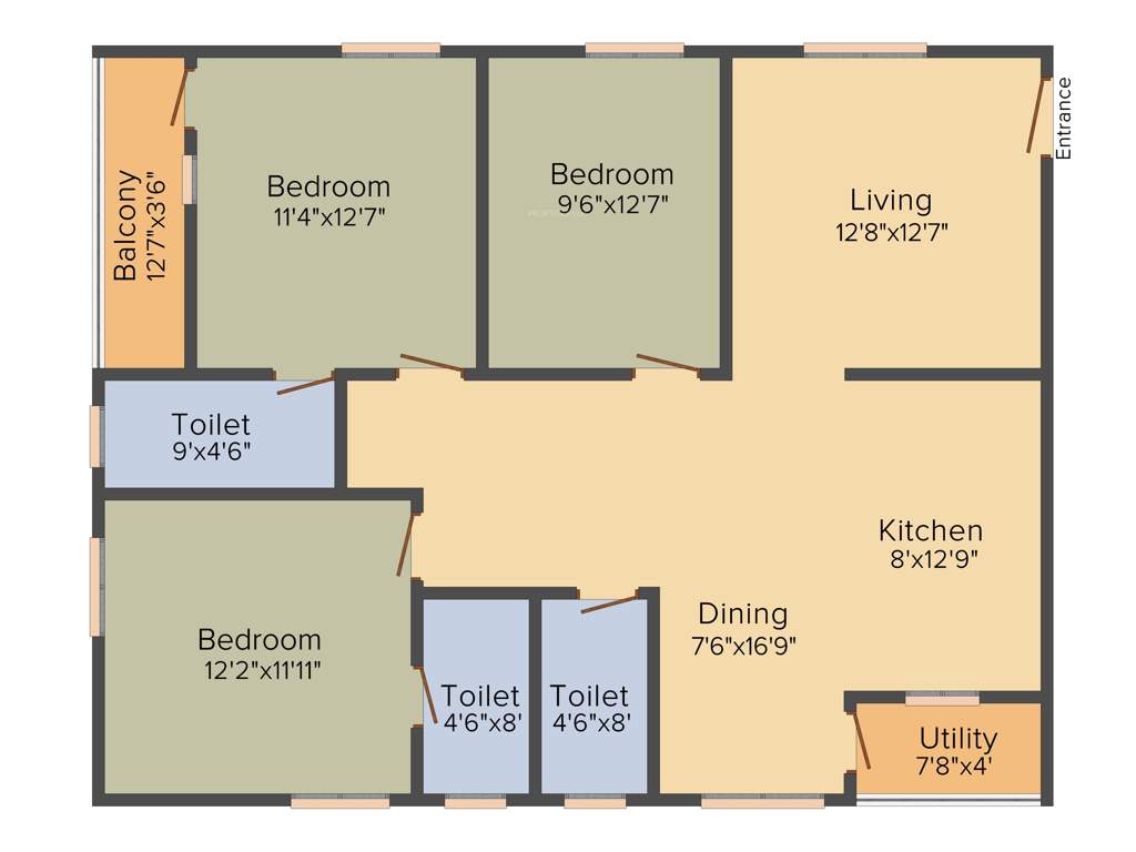 Divya Sree Shakti (3BHK+3T (1,511 sq ft) 1511 sq ft)
