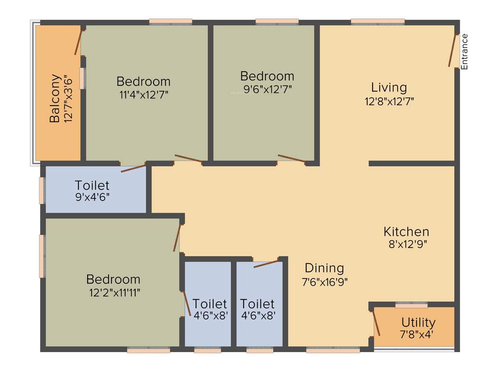 Divya Sree Shakti (3BHK+3T (1,527 sq ft) 1527 sq ft)
